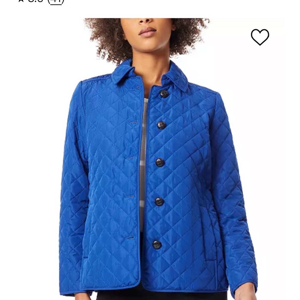 A diamond quilting lends a sleek finish to this Jones New York jacket